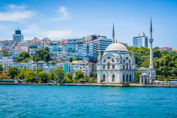 Ortakoy Mosque of Istanbul, Turkey. Travel concept